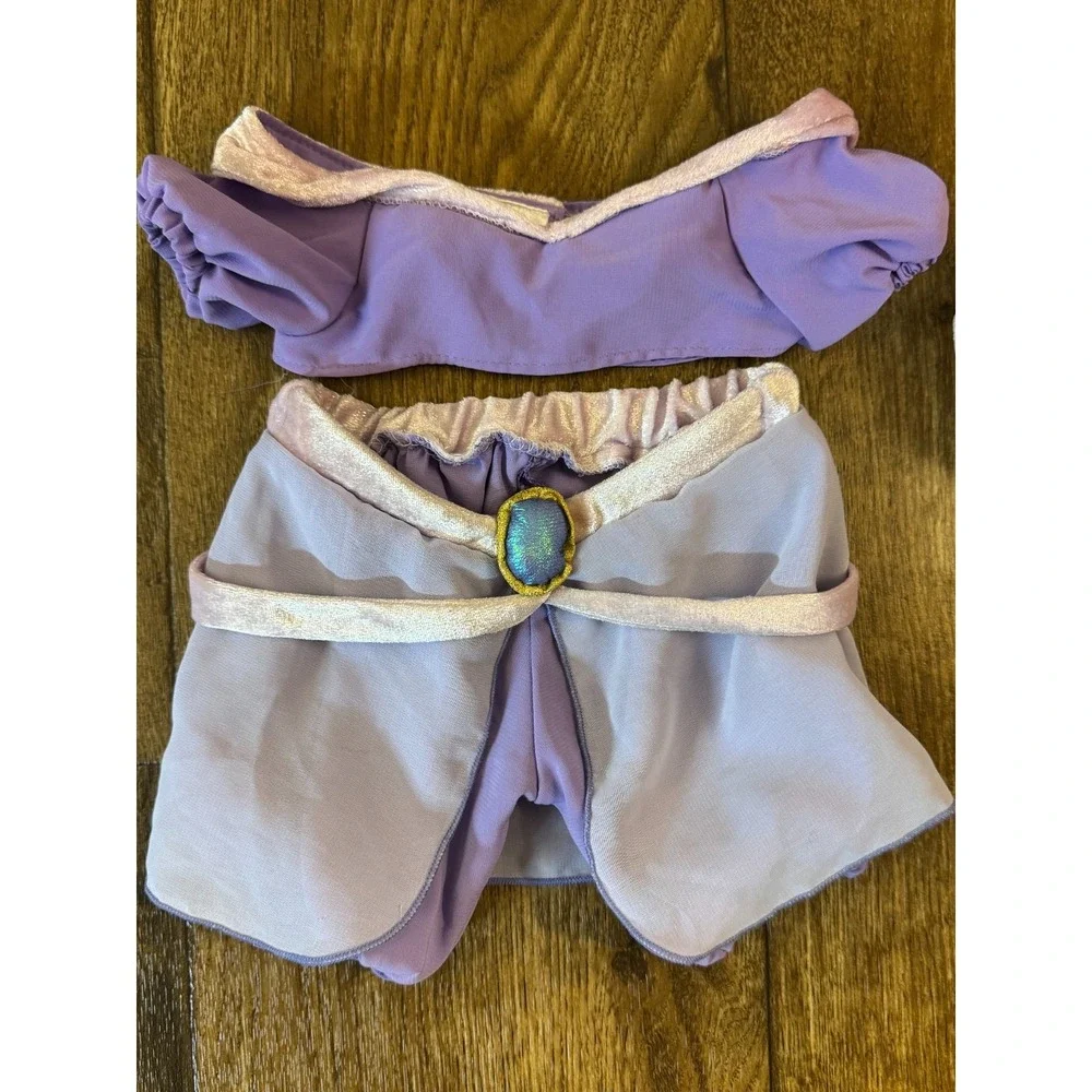 Vtg Build A Bear Disney Aladdin Princess Jasmine‎ Purple Outfit Lamp Shoes Lot